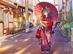  animal_ears kimono sxbzero tagme tail umbrella 
