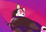 animal_crossing anthro beagoodone butt female freckles lying nintendo piercing red_eyes sable_able solo video_games 