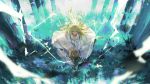  enkidu fate/grand_order fate_(series) green_eyes green_hair long_hair male rsef 