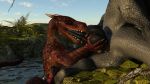  3d_(artwork) daz_3d daz_studio deep_sucking deep_throat digital_media_(artwork) dinosaur dragon duo fellatio licking male masturbation oral penile penis reptile scalie sex sucking tongue tongue_out 