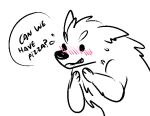  anthro blush canid canine canis comic dialogue english_text fizzy-dog head_tuft mammal solo text tuft were werecanid werecanine werewolf wolf 