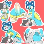  2019 anal anal_penetration animal_crossing anthro anthro_on_anthro balls big_balls big_penis blue_body blue_fur blue_hair bluebear_(animal_crossing) bodily_fluids breasts broken_condom clothed clothing comic condom cum cum_in_ass cum_inside cum_while_penetrated duo erection felid feline fur genital_fluids gynomorph gynomorph/male gynomorph_penetrating gynomorph_penetrating_male hair huge_balls huge_penis humanoid_penis intersex intersex/male intersex_penetrating intersex_penetrating_male larger_gynomorph larger_intersex male male_penetrated mammal neko3240 nintendo open_mouth penetration penis sex simple_background size_difference ursid video_games 