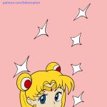  2d_animation animal_crossing animated anime anthro bikomation bikomation_(artist) female icons isabelle_(animal_crossing) nintendo sailor_moon_(series) smile usagi_tsukino video_games 