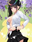  kimetsu_no_yaiba no_bra open_shirt tsuyuri_kanao waterring 