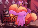  big_breasts breasts candy canid canine disney food fox halloween hi_res holidays huge_breasts jaeh maid_marian mammal robin_hood_(disney) 