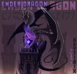  2020 absurd_res ambiguous_gender claws detailed_background digital_media_(artwork) dragon ender_dragon feral hi_res horn membrane_(anatomy) membranous_wings minecraft neytirix scales scalie solo spines video_games western_dragon wings 