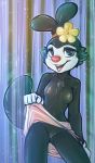  2019 absurd_res animaniacs anthro areola bodily_fluids bottomwear breasts clothed clothing clothing_lift digital_media_(artwork) dimwitdog dot_warner female genital_fluids gloves handwear hi_res inkblot looking_at_viewer mammal nipples open_mouth open_smile pussy pussy_juice red_nose skirt skirt_lift smile solo topless warner_brothers 