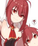  2girls :&lt; ? armpits blazing_heart_(elsword) chibi elesis_(elsword) elsword eyebrows_visible_through_hair grand_master_(elsword) highres multiple_girls red_eyes red_hair smile xkxh1674 