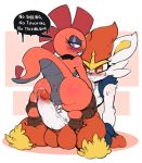  anus big_penis blush bodily_fluids brachyzoid cinderace female genital_fluids humanoid_penis male male/female nintendo penis pok&eacute;mon pok&eacute;mon_(species) precum pussy scrafty text video_games 