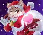  &lt;3 bell blush christmas domestic_cat felid feline felis holidays male mammal muk_ml santa_suit sitri snow tokyo_afterschool_summoners video_games 