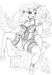  anthro anthrofied big_breasts breasts camel_toe cleavage clothed clothing corset daybreaker_(mlp) equid female friendship_is_magic garter_straps hair horn legwear lingerie longinius mammal my_little_pony spread_legs spreading thigh_highs tongue tongue_out winged_unicorn wings 