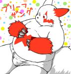  2009 anthro belly briefs bulge clothing fur japanese_text kiyo male moobs nintendo overweight overweight_male pok&eacute;mon pok&eacute;mon_(species) solo text tighty_whities underwear video_games white_body white_clothing white_fur white_underwear zangoose 