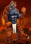  2007 anthro clothing felid himachi humanoid_hands loincloth male mammal muscular muscular_male pantherine solo tiger 