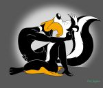  2019 anal anal_penetration anatid anseriform anthro avian bird bob-jiggles daffy_duck duck duo kissing looney_tunes male male/male mammal mephitid nude penetration pep&eacute;_le_pew rodent sex skunk warner_brothers 