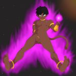  2020 alex_(alex_kitsune) alex_kitsune aura balls feet flaccid foreskin god_of_destruction hi_res humanoid looking_at_viewer low-angle_view male nude penis presenting saiyan solo solo_focus worm&#039;s-eye_view 