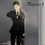  business_suit calendar levi male megane shingeki_no_kyojin tagme 