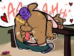  anal anal_masturbation anal_penetration balls brandon_(ok_k.o.!_lbh) cartoon_network clothed clothing male mammal masturbation ok_k.o.!_let&#039;s_be_heroes pants_down partially_clothed penetration penis sex_toy solo torquewintress ursid vibrator 
