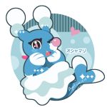 1:1 2016 abc002310 brionne female feral japanese_text looking_at_viewer mammal marine nintendo one_eye_closed open_mouth pinniped pok&eacute;mon pok&eacute;mon_(species) pose signature simple_background solo sparkles text video_games wink 
