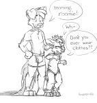  annoyed boxer_briefs canid canine canis cervid clothing darwin_(tinydeerguy) dialogue domestic_dog duo english_text hi_res male mammal matt_riskely text tinydeerguy underwear 