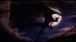  2020 ambiguous_gender detailed_background digital_media_(artwork) dragon feral flying moon night outside sky solo star starry_sky wyvern 