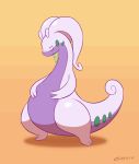  ambiguous_gender animated feral garrts goodra gradient_background green_eyes nintendo pok&eacute;mon pok&eacute;mon_(species) simple_background slightly_chubby solo video_games 