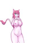  :o anthro bangs blue_eyes breasts butt clitoris domestic_cat felid feline felis female fur hi_res kinkysashimi looking_at_viewer mammal multicolored_body multicolored_fur nipples open_mouth peachu_(character) pussy solo thick_thighs white_body white_fur wide_hips 