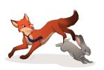  2017 alpha_channel ambiguous_gender anthro black_nose canid canine cheek_tuft disney duo facial_tuft feral feralized fox fur green_eyes grey_body grey_fur head_tuft judy_hopps lagomorph leg_markings leporid mammal markings mrsanon necktie nick_wilde orange_body orange_fur pink_nose purple_eyes rabbit red_fox simple_background socks_(marking) transparent_background tuft zootopia 