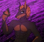  anthro canid canine canis deanwolfwood digital_media_(artwork) dobermann domestic_dog fan_character leash male mammal muscular pinscher solo 