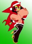  bell big_breasts boots breasts christmas clothing collar fan_character female footwear hat headgear headwear high_heels holidays huge_breasts hyper hyper_breasts legwear lips nipples ravrous santa_hat shoes solo sonic_the_hedgehog_(series) thick_lips thigh_boots thigh_highs 