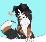  &lt;3 2020 anthro bernese_mountain_dog big_tail black_body black_fur black_nose blue_eyes blush bodily_fluids bottomwear breasts brown_body brown_fur butt button_ears canid canine canis clothing cum cum_covered curled_hair dechito digital_media_(artwork) domestic_dog female floppy_ears fur genital_fluids hair hi_res looking_at_viewer mammal medium_breasts messy molosser mountain_dog multicolored_body multicolored_fur nipples nude pants paws simple_background smile solo speech_bubble standing swiss_mountain_dog thick_thighs tongue tongue_out topwear white_body white_fur 