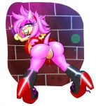  against_wall amy_rose anus bodily_fluids butt clothing drooling female footwear genital_fluids high_heels invalid_tag lips pussy pussy_juice ravrous saliva shoes solo sonic_the_hedgehog_(series) thick_lips 