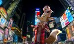  2017 anthro brown_body brown_fur building canid canine carrying city clothed clothing detailed_background duo fox fully_clothed fur hi_res lagomorph leporid light lighting mammal night on_shoulders open_mouth open_smile photo_background rabbit ribbontail_(character) smile vulpesvant vulpesvant_(character) white_body white_fur 