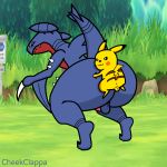  anal balls big_butt butt cheekclappa garchomp interspecies larger_male male male/male nintendo nude pikachu pok&eacute;mon pok&eacute;mon_(species) sex size_difference small_dom_big_sub smaller_male video_games 