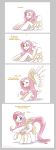  2020 chat comic dialogue discord_(mlp) english_text equid equine female feral fluttershy_(mlp) friendship_is_magic gender_transformation hair horse human_to_feral looking_at_viewer mammal mtf_transformation my_little_pony nipples nude pony pterippus sequence simple_background smile solo species_transformation strawberrytfs teats text theyellowcoat transformation white_background wings 