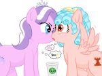  &lt;3 &lt;3_eyes 4k absurd_res alpha_channel cozy_glow_(mlp) crown cub cutie_mark diamond_tiara_(mlp) duo earth_pony equid equine female female/female feral french_kissing friendship_is_magic hair hi_res horse kissing mammal multicolored_hair my_little_pony pictographics poniidesu pony pterippus simple_background thought_bubble tiara transparent_background two_tone_hair wing_boner wings young 