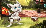  balloon blitzdrachin cake chibi conditional_dnp detailed_background dragon food forest fur furred_dragon grass invalid_tag minnow_(lemonynade) nature painting picnic tree 