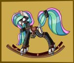  2020 anus ball_gag bdsm bondage_furniture bound brown_background butt cuddlelamb cutie_mark equid feathered_wings feathers female feral friendship_is_magic gag gagged horn looking_at_viewer mammal my_little_pony princess_celestia_(mlp) pussy saddle simple_background solo winged_unicorn wings 