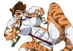  abs alpha_channel anthro big_breasts breasts brown_eyes brown_hair chest_tuft explosives felid female grenade hair mammal mia_(yawg) muscular muscular_female navel nipples nude object_in_mouth pantherine pussy scar simple_background slit_pupils solo tiger transparent_background tuft weapon yawg 