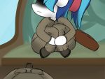  anthro ask_bottom_armor curled_up equid equine fetal_position friendship_is_magic lefthighkick mammal my_little_pony shining_armor_(mlp) solo thick_thighs 