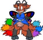  antennae_(anatomy) bovid bovine canid canine cattle fae fairy female fox horn invalid_tag mammal multi_tail rainbow teats transformation udders virmir 