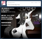  2012 cutie_mark english_text equid fan_character friendship_is_magic horn james_corck lord_of_the_rings mammal movie_projector movie_slate_(character) my_little_pony text tumblr unicorn 