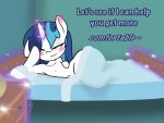  anthro ask_bottom_armor bed bedroom_eyes blush dialogue equid friendship_is_magic furniture horn lefthighkick magic mammal my_little_pony narrowed_eyes nude one_eye_closed seductive shining_armor_(mlp) unicorn wink 