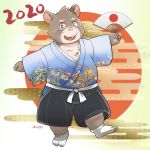  2020 anthro blush clothing humanoid_hands kemono male mammal mioki mouse murid murine robe rodent solo young 