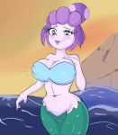  &lt;3 &lt;3_eyes big_breasts breasts cala_maria cephalopod cleavage clothed clothing coleoid cuphead_(game) female g3mma looking_at_viewer marine merfolk mollusk octopodiform smile solo video_games 