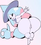  bent_over big_butt breasts butt female hatterene huge_butt humanoid nintendo pok&eacute;mon pok&eacute;mon_(species) pussy small_breasts thecon video_games 