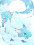  2018 4_toes blue_body blue_fur fur kemono simple_background smile solo toes unknown_species water white_background yamanobe やまのべ 