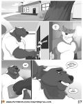  anthro badger canid canine clothing comic door duo fox honey_badger male male/male mammal misterstallion mustelid musteline romantic_ambiance 