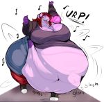  anthro belly big_belly big_breasts breasts burping dancing digestion english_texts female female_pred huge_breasts hyper hyper_belly kobold laura_(rovdyr) navel obese oral_vore overweight overweight_female rumbling_stomach sharp_teeth teeth thick_thighs trinity-fate62 vore wide_hips 
