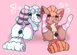  2020 alolan_vulpix animal_genitalia animal_pussy anus blush canine_pussy chest_tuft clothed clothing digital_media_(artwork) duo embarrassed female legs_up legwear looking_at_viewer low_res lying nintendo on_back pinup pok&eacute;mon pok&eacute;mon_(species) pose presenting pussy regional_variant shaded simple_background socks spread_legs spreading tongue tongue_out toony tuft vappypaws video_games vulpix 