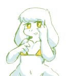  asriel_dreemurr bovid caprine clothed clothing crossdressing floppy_ears girly goat legwear looking_at_viewer low_res male mammal penis simple_background solo subjectdie_(artist) swimwear thick_thighs thigh_highs undertale video_games white_background wide_hips 